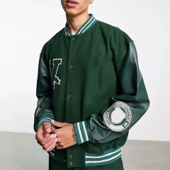 New Style Custom Logo Motorcycle Jacket Plus Size Men's Jackets Men Leather Baseball Jacket