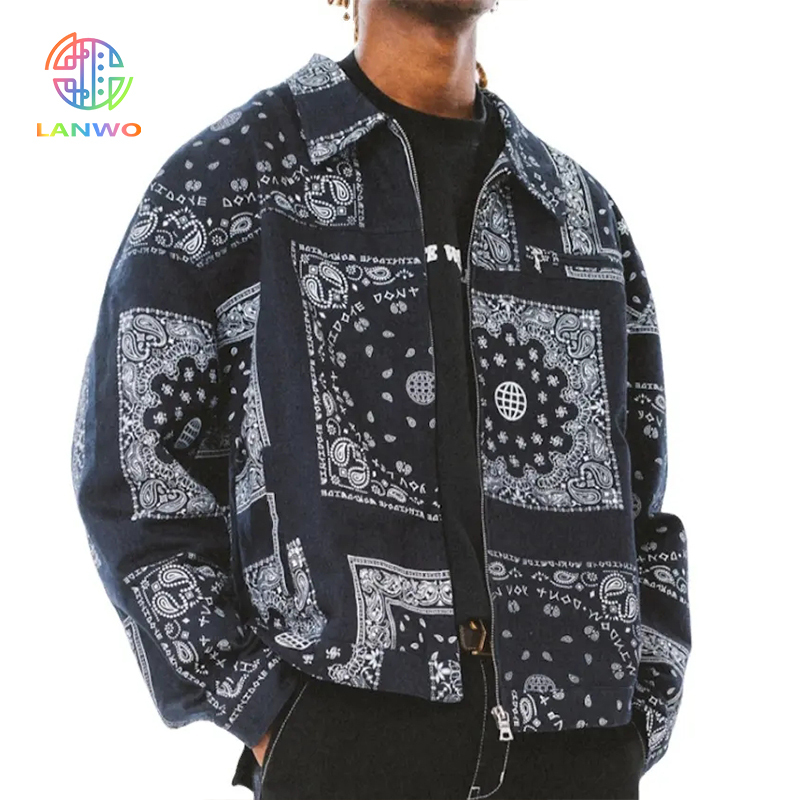 2023chinese Factory Oem Hot Fashion Solid Color Oem Custom Logo Mens Relaxed Fit Twill Cotton Work Jacket Men