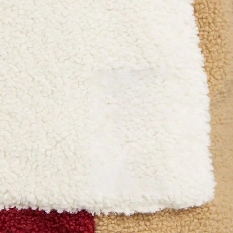 Fleece Jackets Men Color Block Jackets Half Zip Placket Men Sherpa Fleece Jackets