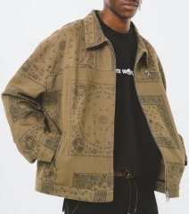 2023chinese Factory Oem Hot Fashion Solid Color Oem Custom Logo Mens Relaxed Fit Twill Cotton Work Jacket Men