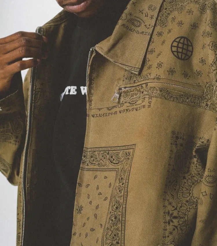 2023chinese Factory Oem Hot Fashion Solid Color Oem Custom Logo Mens Relaxed Fit Twill Cotton Work Jacket Men