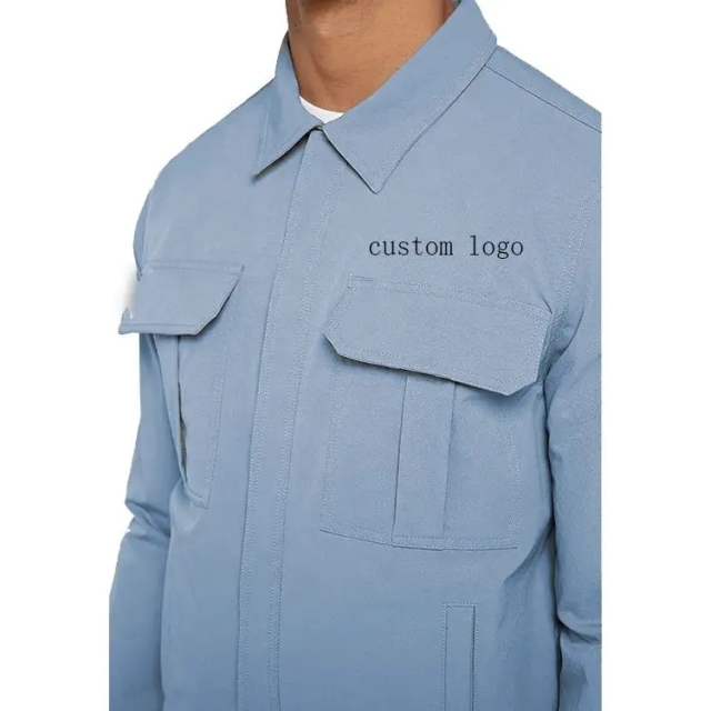 Custom Casual Cargo Pocket 100% Polyester Leisure Mens Jackets