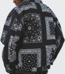 2023chinese Factory Oem Hot Fashion Solid Color Oem Custom Logo Mens Relaxed Fit Twill Cotton Work Jacket Men