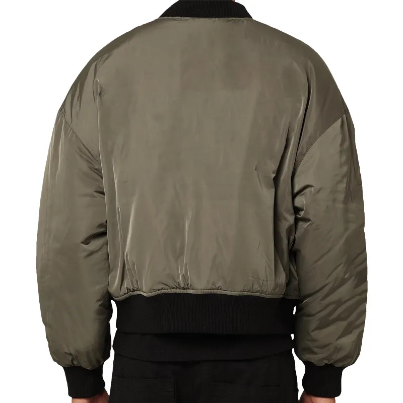 Manufacturer Full Zip Cropped Bomber Jacket For Mens Path Oversized Boxy Custom Logo Jacket Utility Jackets Plus Size