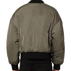 Manufacturer Full Zip Cropped Bomber Jacket For Mens Path Oversized Boxy Custom Logo Jacket Utility Jackets Plus Size