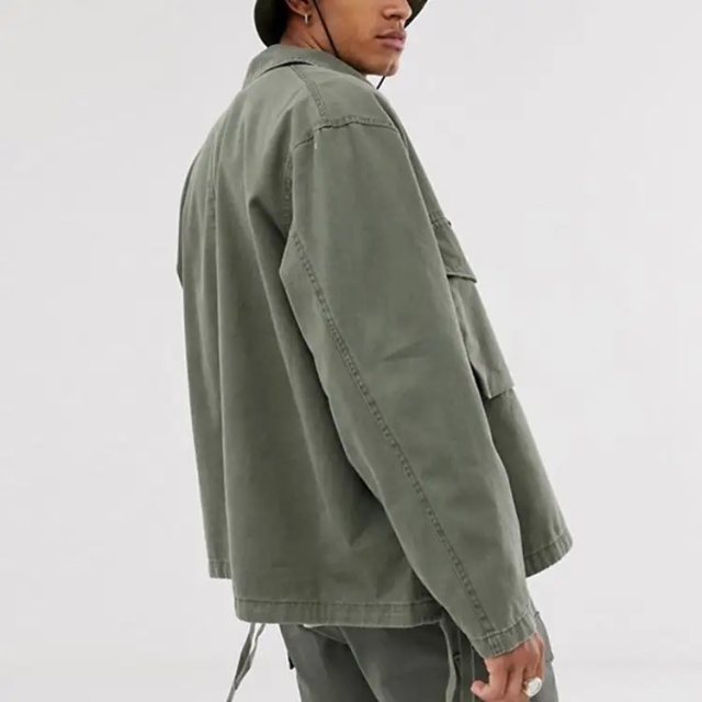 High Quality Stylish Wholesale Custom Cotton Fashion Mens Patch Pockets Utility Cargo Jackets