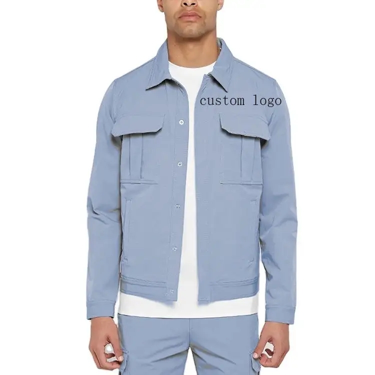 Custom Casual Cargo Pocket 100% Polyester Leisure Mens Jackets