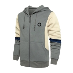 High Quality Oversize New Men's Cardigan Matching Color Men's Casual Custom Color Block Hoodie