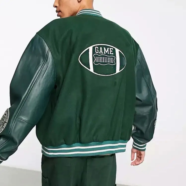 New Style Custom Logo Motorcycle Jacket Plus Size Men's Jackets Men Leather Baseball Jacket