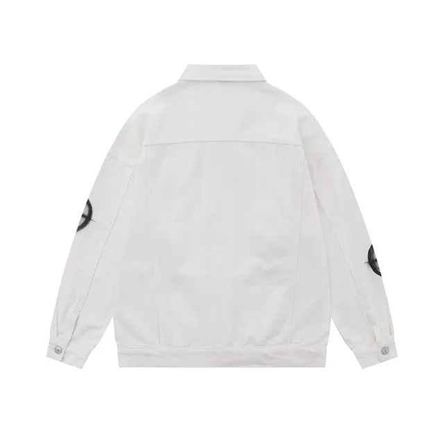 Wholesale Custom Logo Print New Design Hot Selling Denim Vintage Heavyweight Cargo Causal Men's Jacket