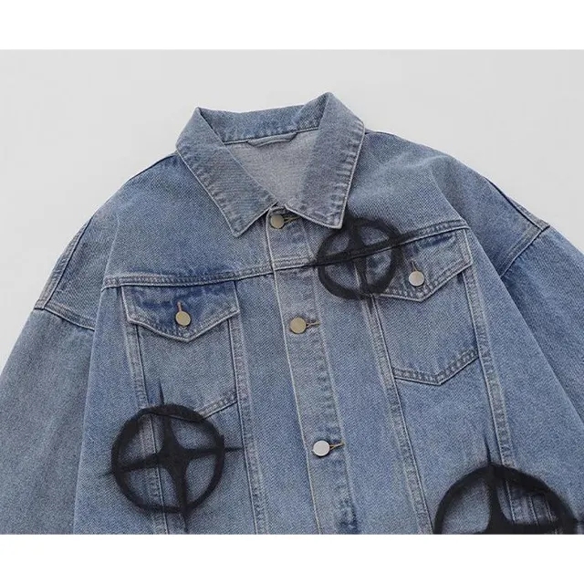 Wholesale Custom Logo Print New Design Hot Selling Denim Vintage Heavyweight Cargo Causal Men's Jacket