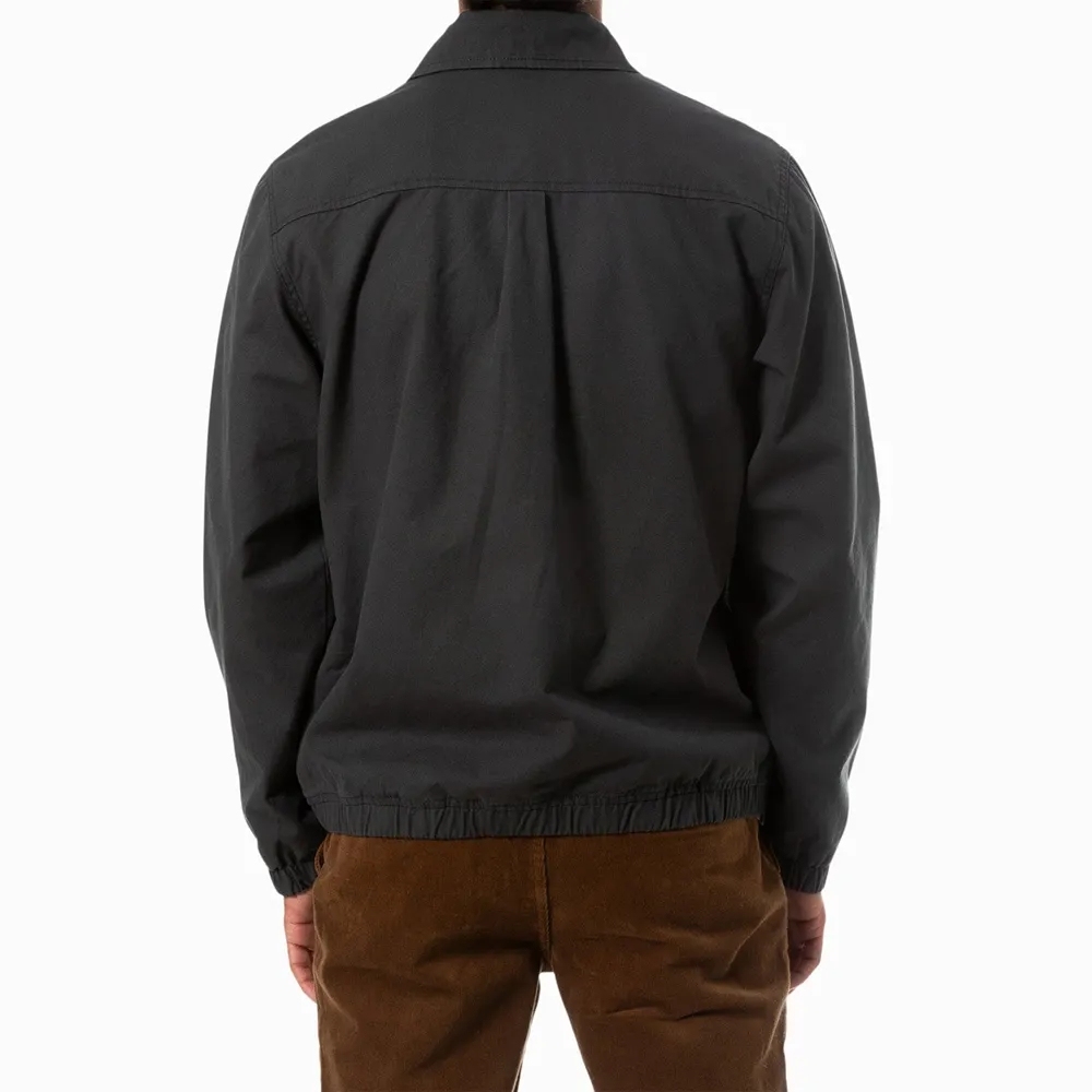 Oem Manufacturer Men Utility Shirt Jacket With Zipper Custom Design Polyester Zip Up Crew Neck Hoodies Jacket For Men