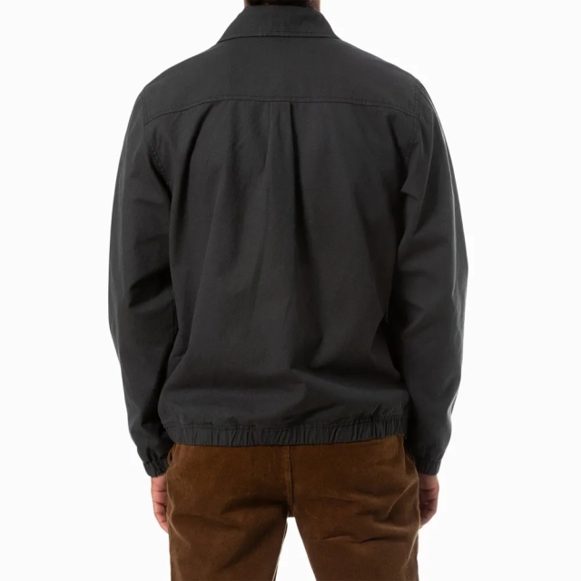 Oem Manufacturer Men Utility Shirt Jacket With Zipper Custom Design Polyester Zip Up Crew Neck Hoodies Jacket For Men