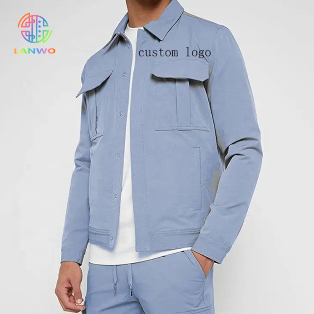 Custom Casual Cargo Pocket 100% Polyester Leisure Mens Jackets