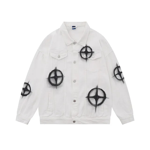 Wholesale Custom Logo Print New Design Hot Selling Denim Vintage Heavyweight Cargo Causal Men's Jacket