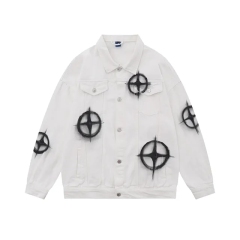 Wholesale Custom Logo Print New Design Hot Selling Denim Vintage Heavyweight Cargo Causal Men's Jacket