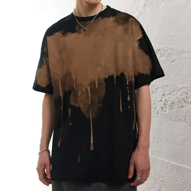 Men Wash Vintage Tshirt 100% Cotton Oversized T Shirt Custom Vintage Plus Size Men's Graphic T-shirt