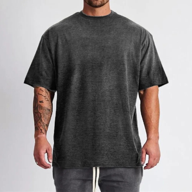 Custom Sports T Shirt For Men Cotton Polyester T-shirt Print Sleeve With Pocket Muscle Fitness Men's T-shirts