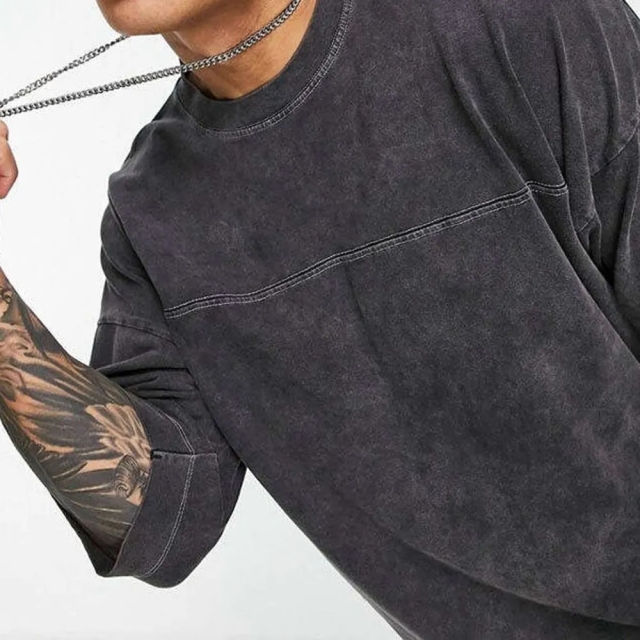 Men Wash Vintage Tshirt 100% Cotton Oversized T Shirt Custom Vintage Plus Size Men's Graphic T-shirt