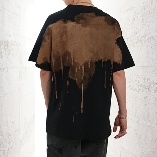 Men Wash Vintage Tshirt 100% Cotton Oversized T Shirt Custom Vintage Plus Size Men's Graphic T-shirt