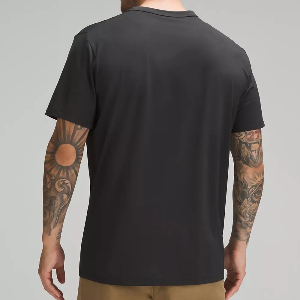 T- Shirt For Men Sports Quick Dry Breathable T Shirt Fitness 95% Cotton 5% Spandex Workout Gym Training Men T Shirt