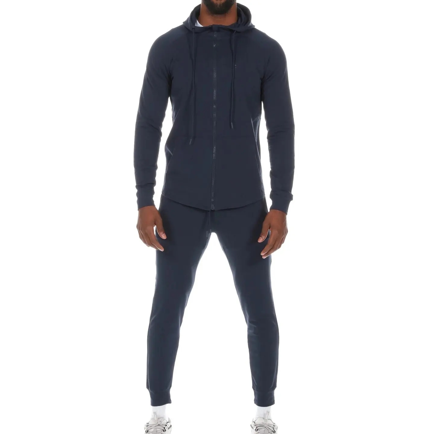 High Quality Blank Sweat Suits Men Sweat With Pocket Tracksuits Set Blank Jogging Suits Men Sweatsuit