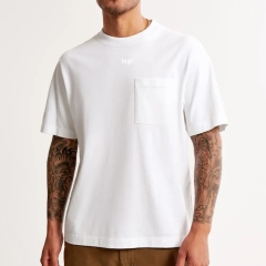 Custom Sports T Shirt For Men Cotton Polyester T-shirt Print Sleeve With Pocket Muscle Fitness Men's T-shirts