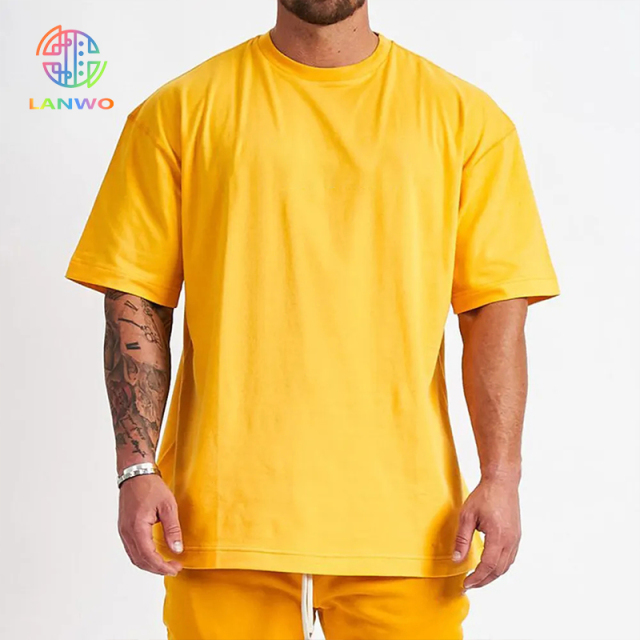 Custom Sports T Shirt For Men Cotton Polyester T-shirt Print Sleeve With Pocket Muscle Fitness Men's T-shirts