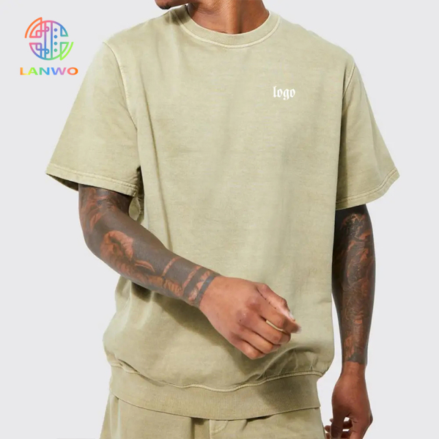 Unisex T Shirt Cotton T Shirts Custom Logo Screen Print Heavyweight T-shirt Drop Shoulder T-shirts /plus Size Men's T-shirts