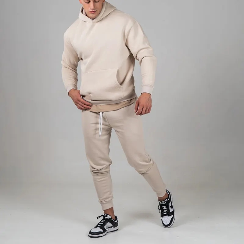 Men Tracksuits Gym Cotton Regular Fit Hoodies Gym Sports Jogging Sets For Men