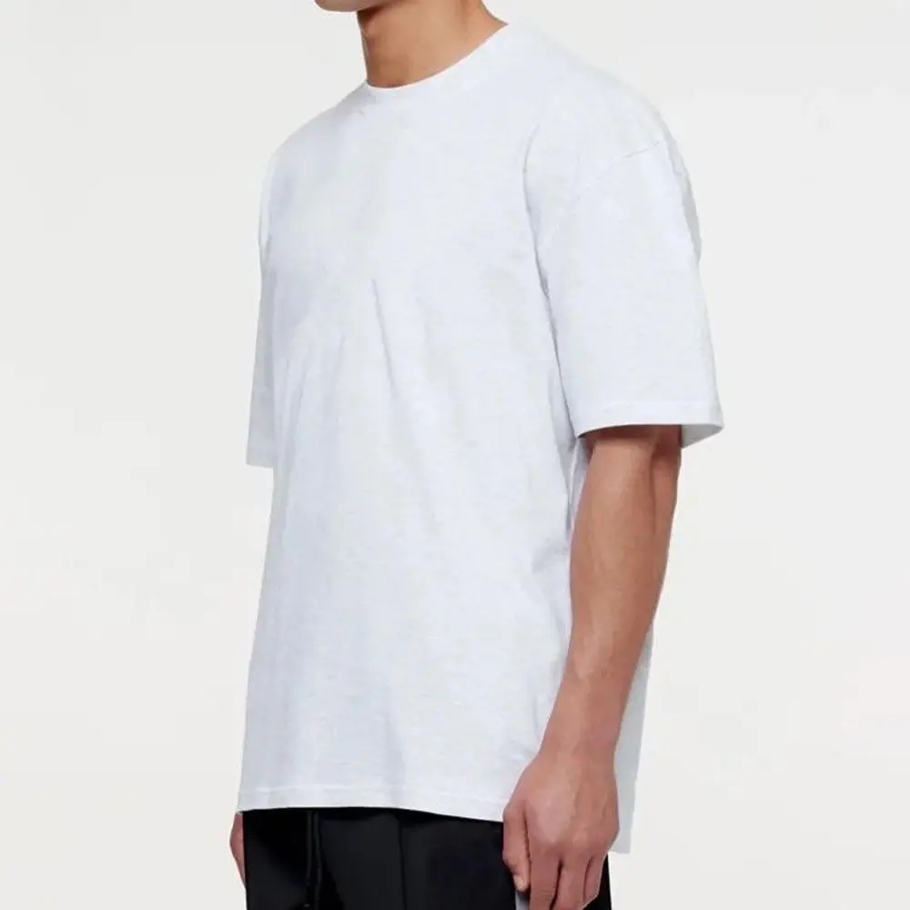 100% Cotton Running T-shirt 280gsm Heavyweight Oversized Printed T Shirts Plus Size Men's Custom Graphic T Shirts