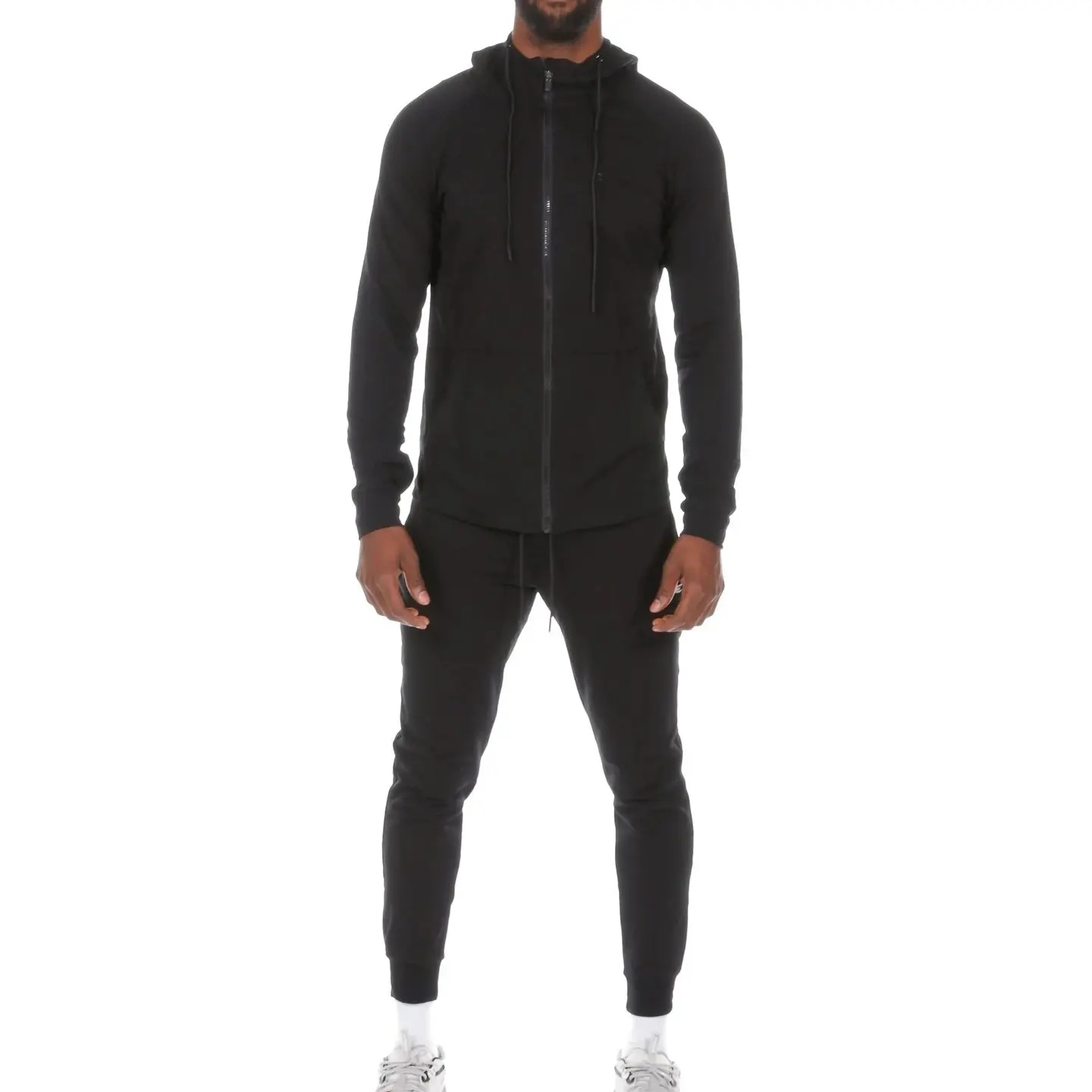 High Quality Blank Sweat Suits Men Sweat With Pocket Tracksuits Set Blank Jogging Suits Men Sweatsuit
