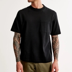 Custom Sports T Shirt For Men Cotton Polyester T-shirt Print Sleeve With Pocket Muscle Fitness Men's T-shirts