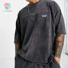 Men Wash Vintage Tshirt 100% Cotton Oversized T Shirt Custom Vintage Plus Size Men's Graphic T-shirt