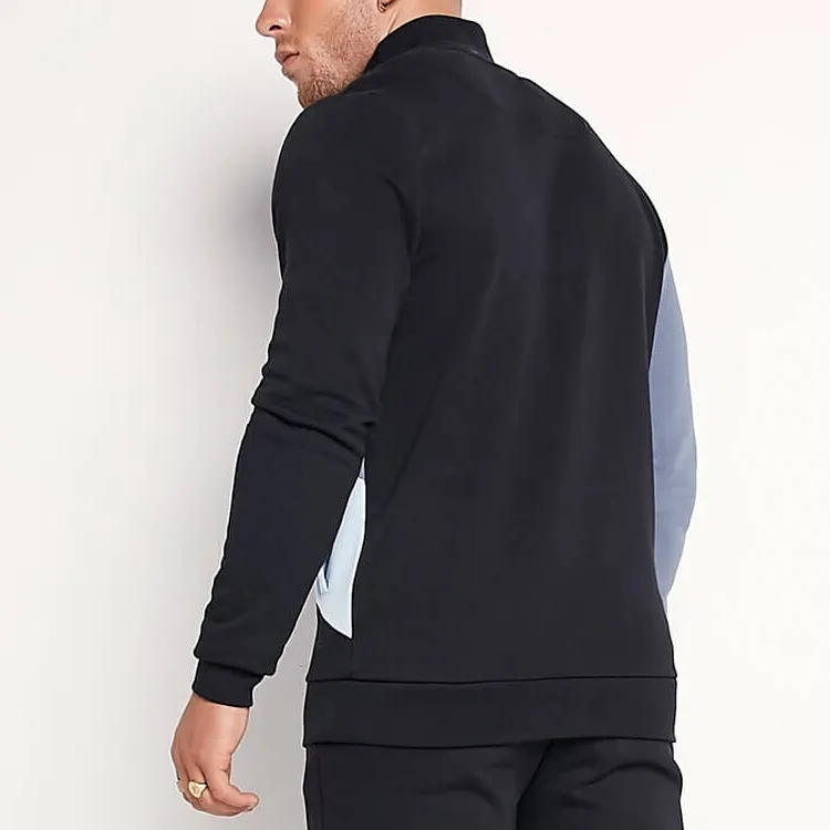 New Arrival Slim Fit 2 Pieces Men Sweatsuit Cotton Custom Design Color Blocks Tracksuits For Men Jogging