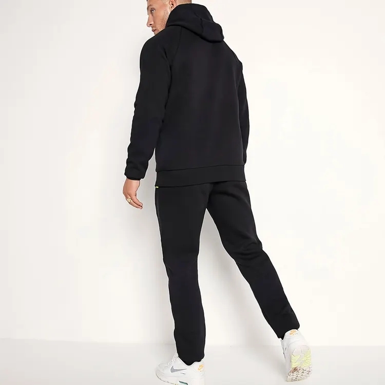Fashion Design Loose Fit 2 Pieces Sweat Suit Men Streetwear Color Blocks Panel Custom Tracksuits Men Training Wear