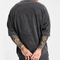 Men Wash Vintage Tshirt 100% Cotton Oversized T Shirt Custom Vintage Plus Size Men's Graphic T-shirt