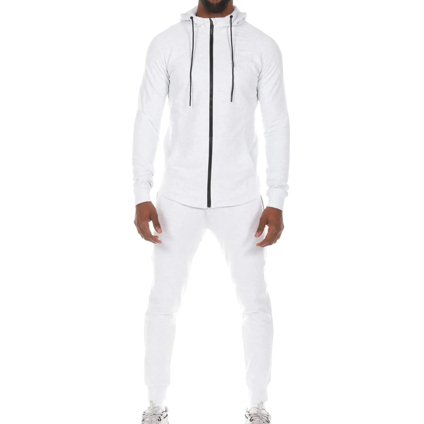 High Quality Blank Sweat Suits Men Sweat With Pocket Tracksuits Set Blank Jogging Suits Men Sweatsuit