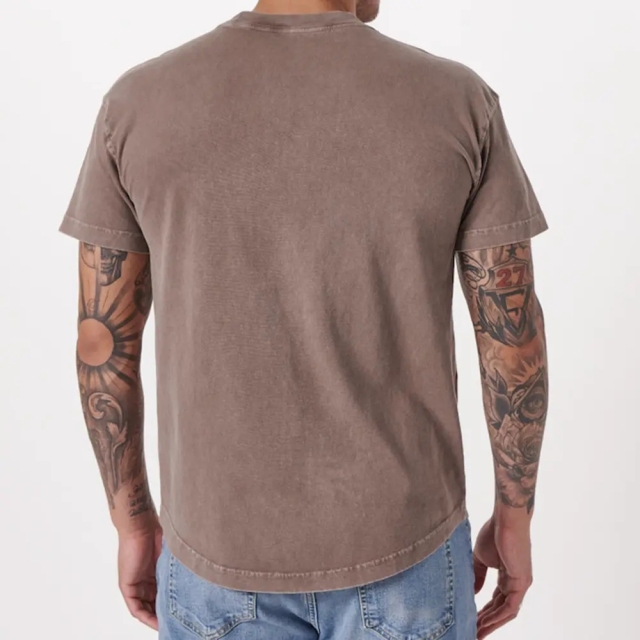 Round Neck Male Sports Bodybuilding Muscle Training Fitness Men's Fitted Tee Exercise Workout Gym T-shirts