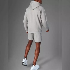 Classic 2 Pieces Cropped Hoodies And Shorts Set Custom Men's Street Wear Hoodie Sets