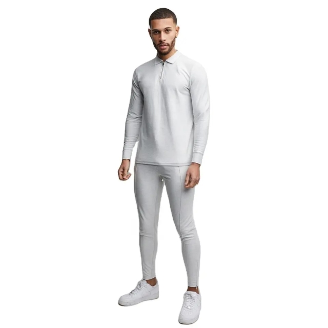 Latest Design Custom Luxury Jogger Set Knit Cotton Hooded Sport Swear Male Joggers Set