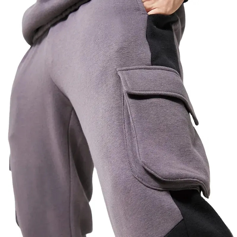 Wholesale Training Jogging Sweatsuits Unisex Cargo Tracksuit Heavyweight Mens Sweatpants And Hoodie Set Custom Logo Tracksuit