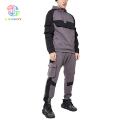 Wholesale Training Jogging Sweatsuits Unisex Cargo Tracksuit Heavyweight Mens Sweatpants And Hoodie Set Custom Logo Tracksuit