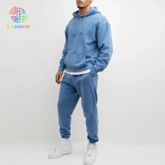Latest Design Custom Luxury Jogger Set Knit Cotton Hooded Sport Swear Male Joggers Set
