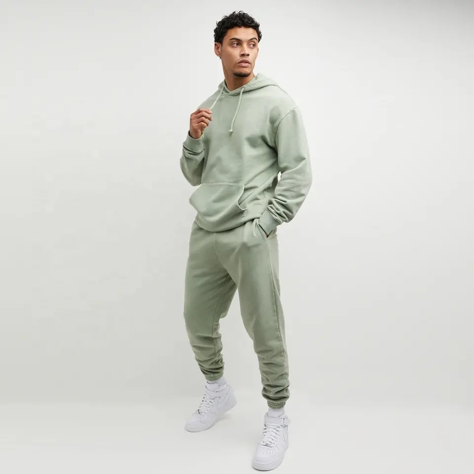 Latest Design Custom Luxury Jogger Set Knit Cotton Hooded Sport Swear Male Joggers Set