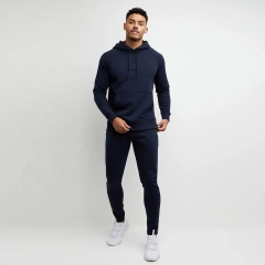 Latest Design Custom Luxury Jogger Set Knit Cotton Hooded Sport Swear Male Joggers Set