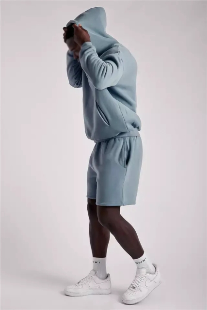 Oem Men Track Suits Cotton Sweatsuit Pocket Sweatshirts Hoodies Joggers Set 2 Piece Mens Jogger Set