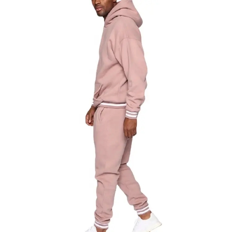 Premium Pullover Sweater Plaid Running Tracksuit Mens Sport Swear Custom Logo Fashion Designed Jogger Set