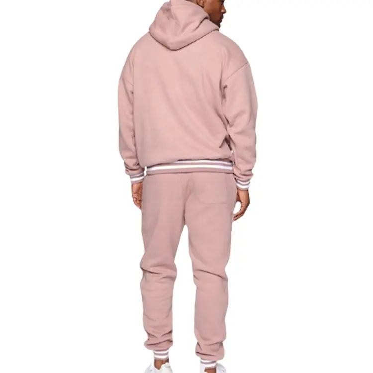 Premium Pullover Sweater Plaid Running Tracksuit Mens Sport Swear Custom Logo Fashion Designed Jogger Set
