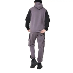 Wholesale Training Jogging Sweatsuits Unisex Cargo Tracksuit Heavyweight Mens Sweatpants And Hoodie Set Custom Logo Tracksuit